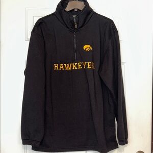 Iowa Hawkeyes Quarter-Zip Men’s Unisex Pullover XL Black Fleece Casual